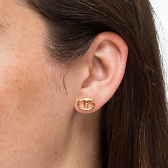 KATE SPADE NWT Gold Duo Heart Link Stud Earrings NWT - Picture 3 of 10